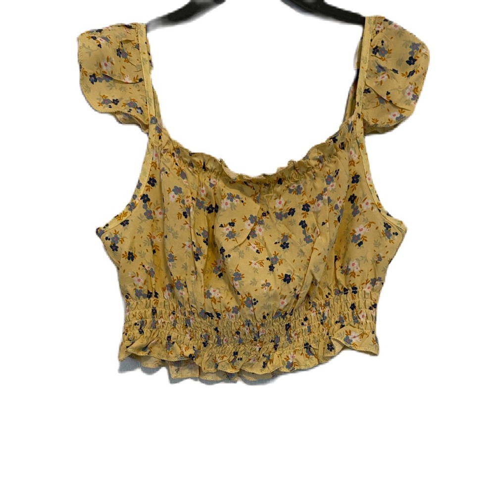 BTWEEN GIRLS FLORAL CROP TOP
